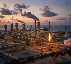 Venezuelan oil refinery representing PDVSA infrastructure and January 2026 Maduro capture impact on crude markets